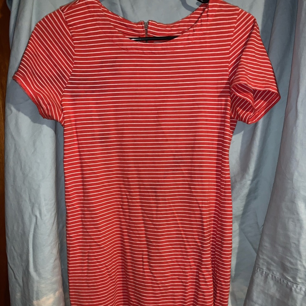 Casual Red Stripe Dress